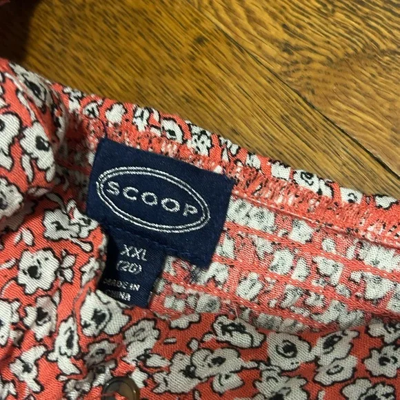 Eco-Friendly Floral Mini Dress in Rust Red by Ecote - Picture 4 of 5